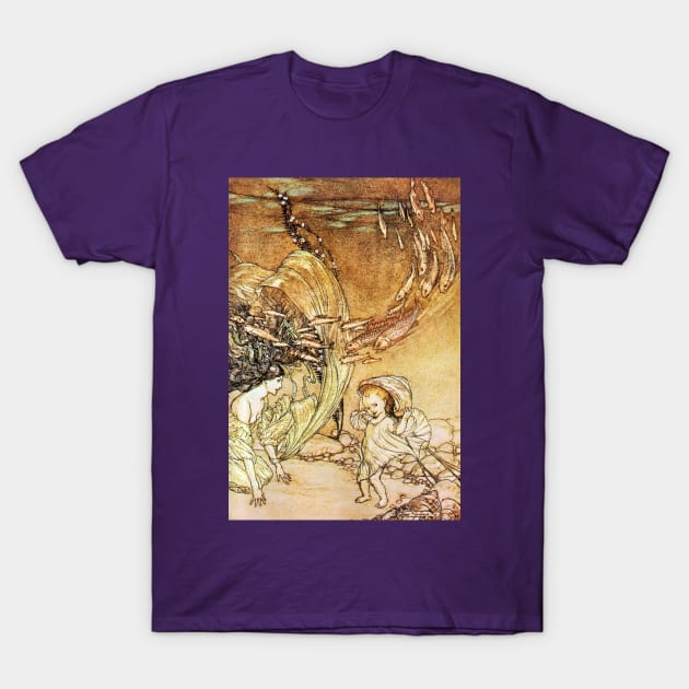 The Infancy of Undine - Arthur Rackham, Friedrich de la Motte Fouqu T-Shirt by forgottenbeauty